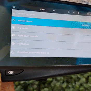 RETROVISOR CON CÁMARA DELANTERA Y TRASERA